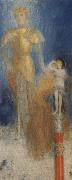 Fernand Khnopff Victoria Like Flames her Long Red Tresses Licked France oil painting artist